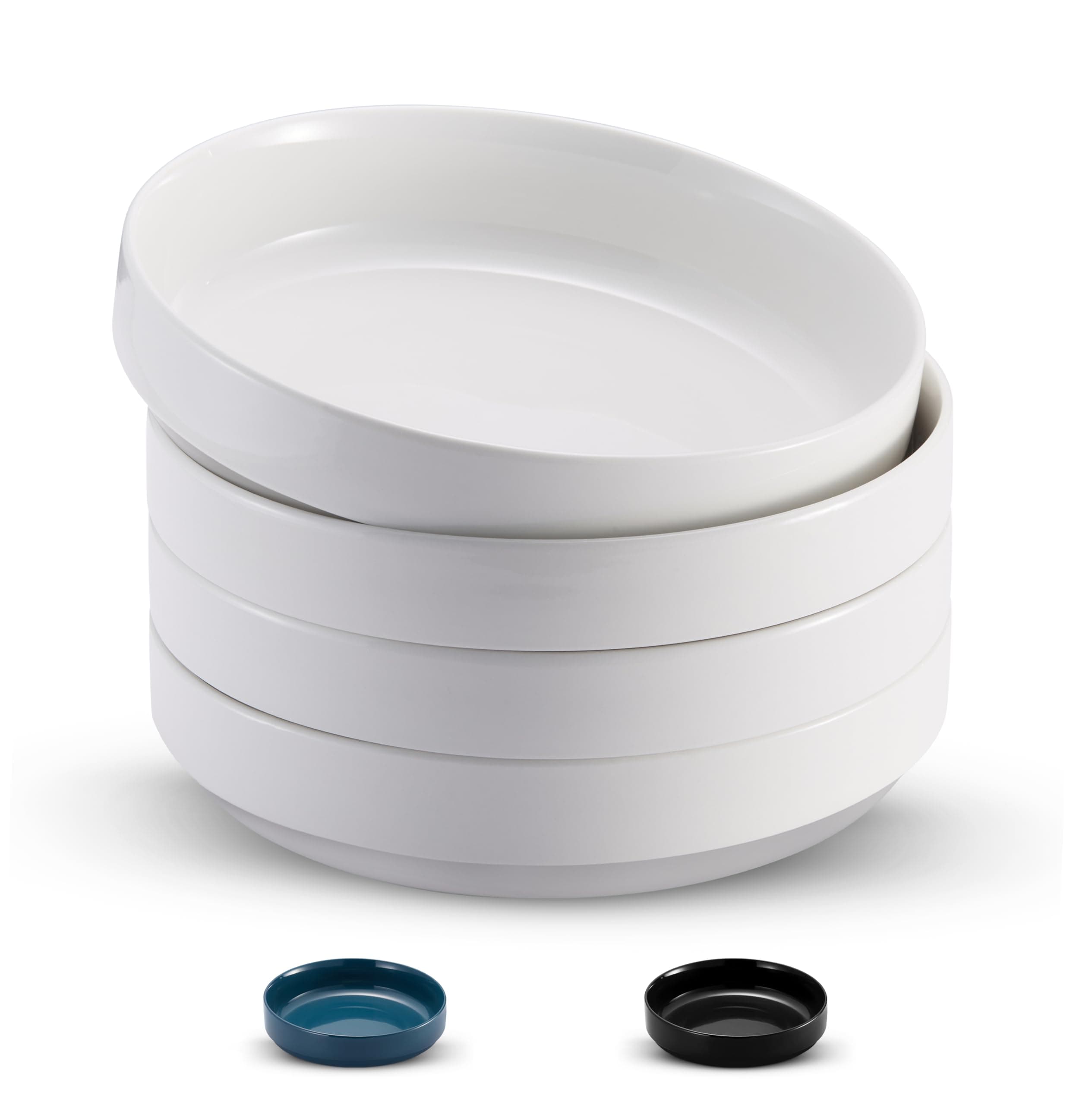 Kook Ceramic Pasta Bowls, 47 oz, Set of 4
