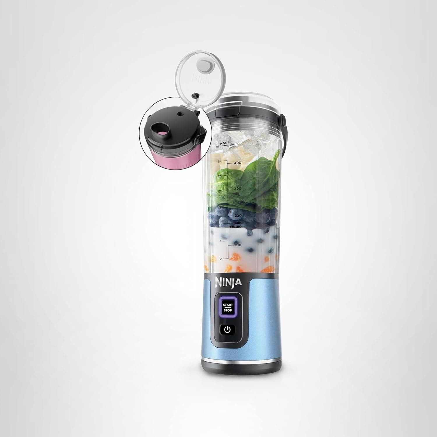 Ninja Blast Portable Blender Metallic Blue