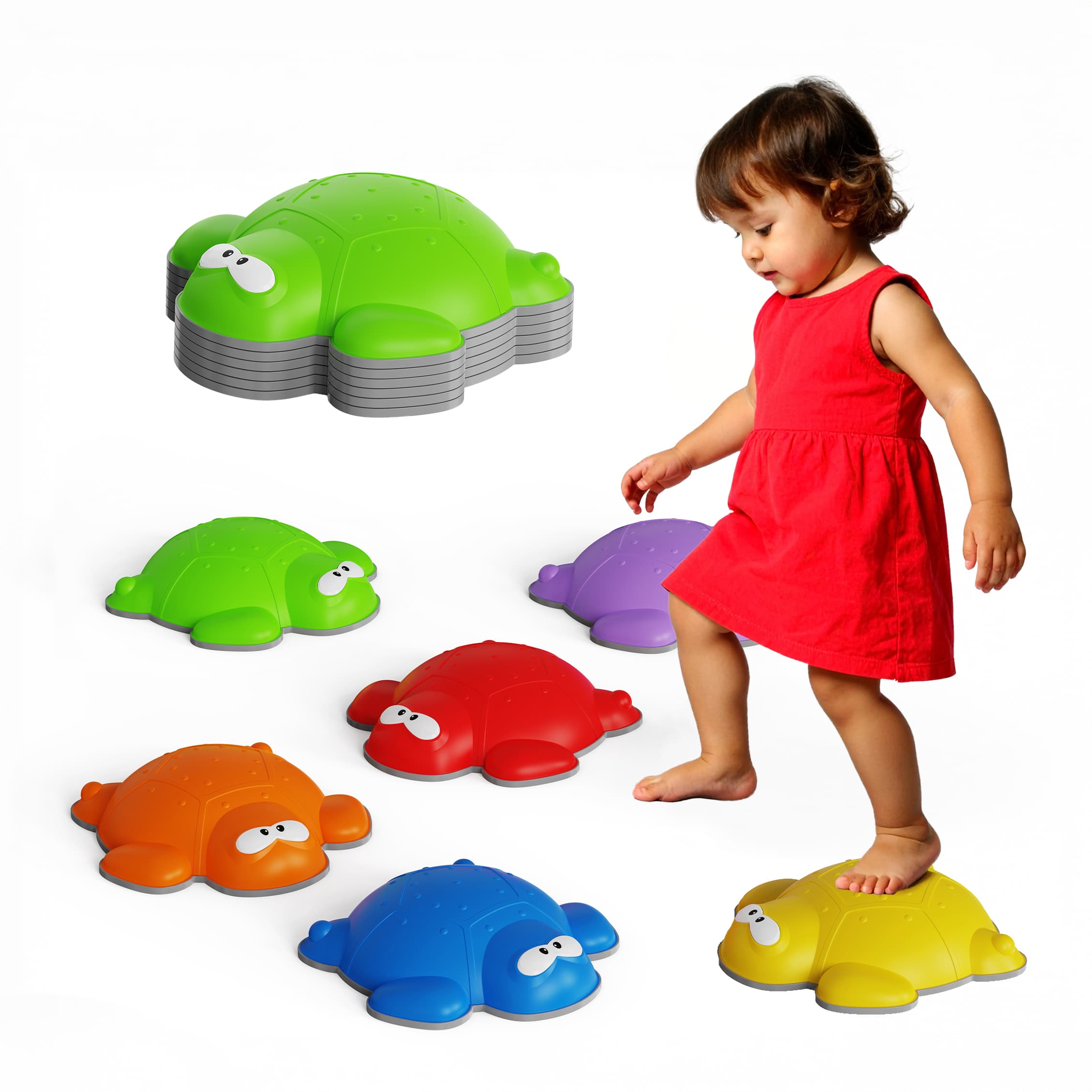 Kinderific Turtle Stepping Stones for Kids, 6-Piece Set